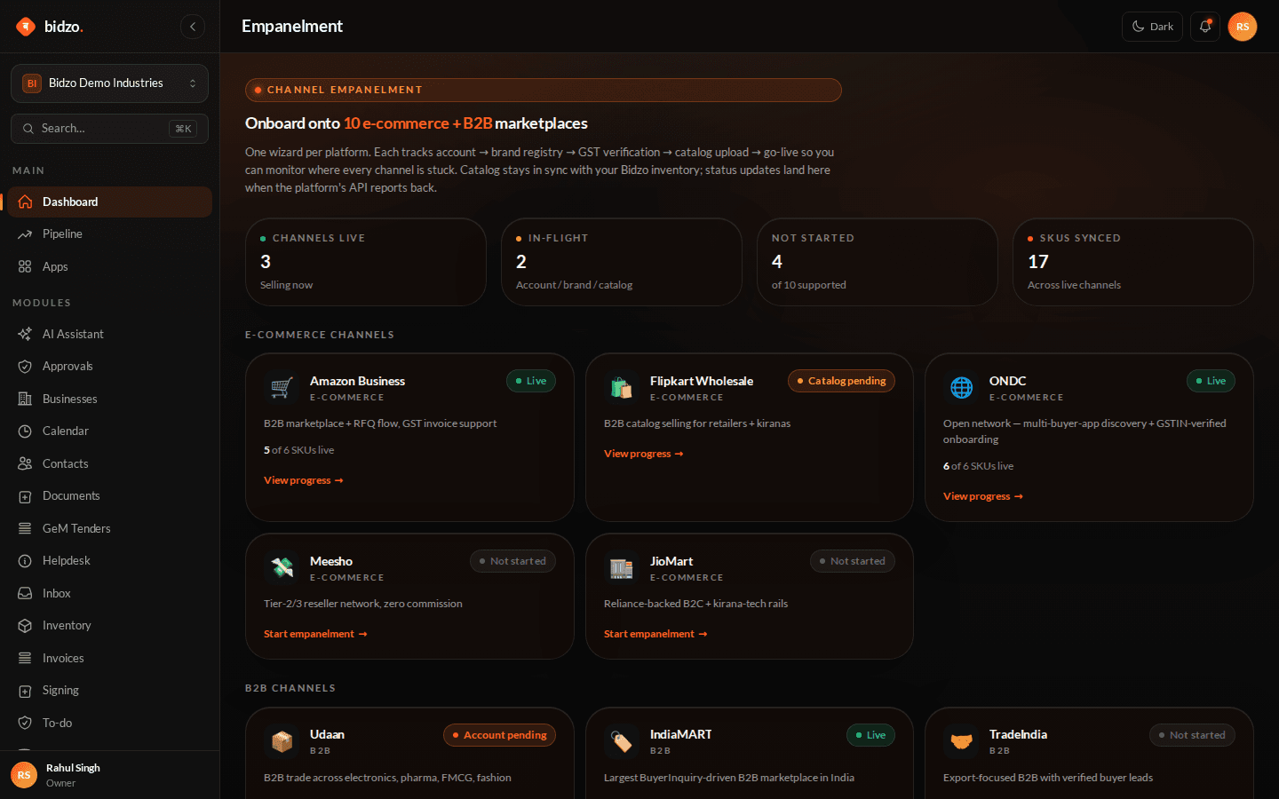 Marketplace empanelment screenshot
